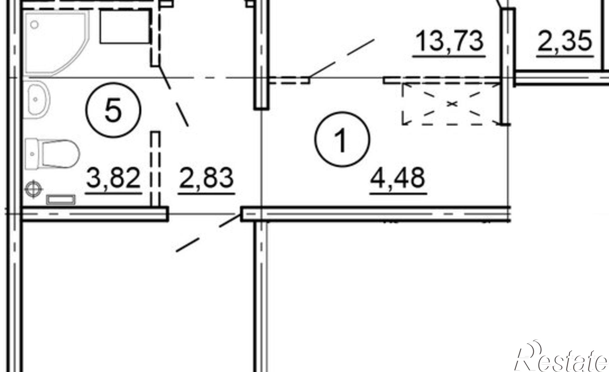 Купить квартиру за 5 210 280 рублей на ул Новочеркасская, 49