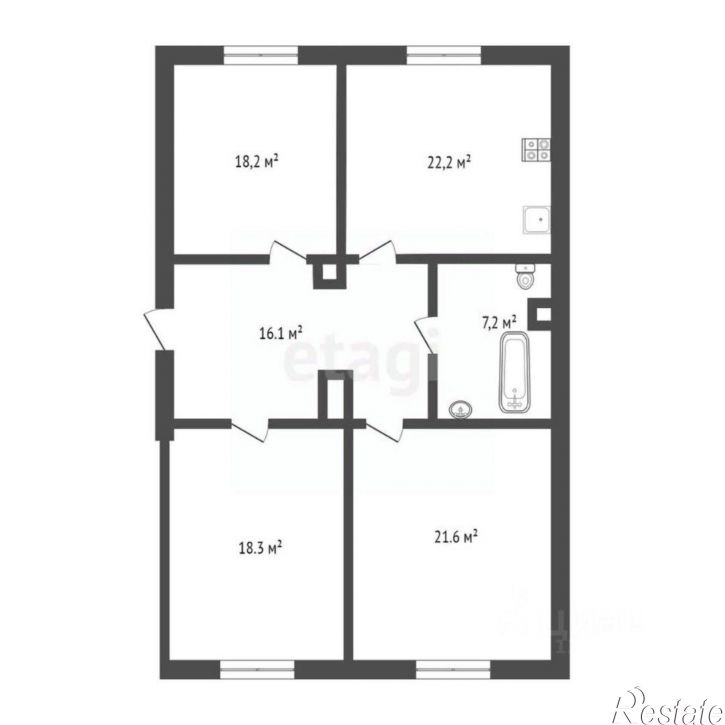 3-комн квартира ул Кирова, 5,  д. 5