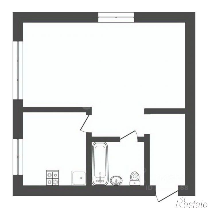 1-комн квартира Озёрная улица, 4,  д. 4