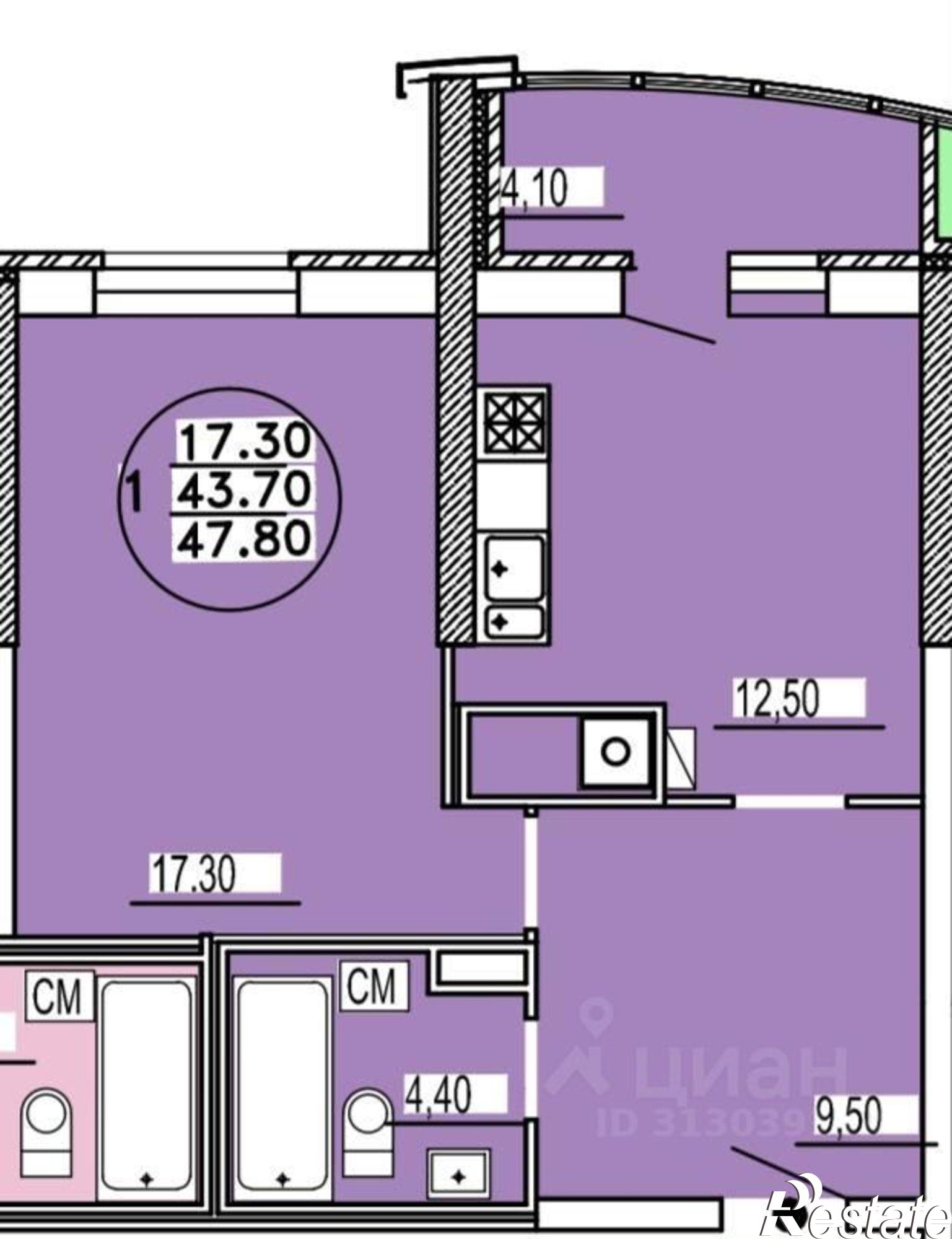 Купить квартиру за 4 800 000 рублей на ул Спартака, 2