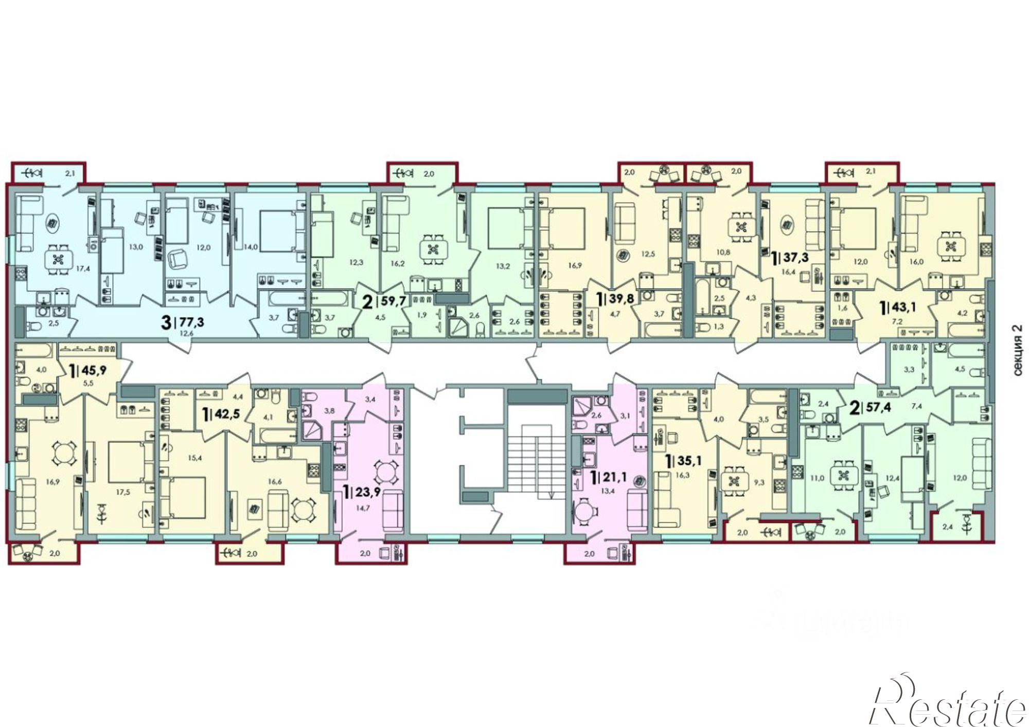 Купить квартиру за 5 652 440 рублей на ул С.Я. Лемешева, 8 1