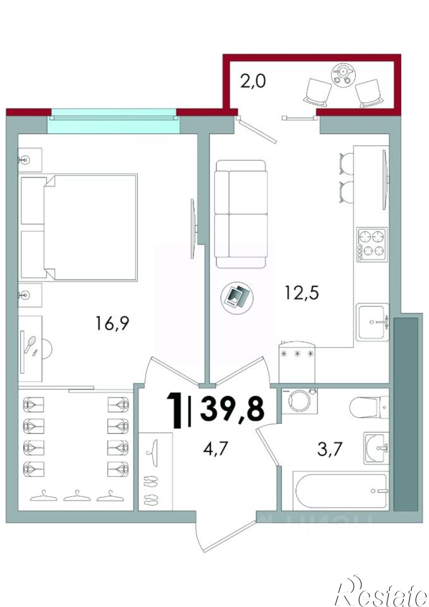 Купить квартиру за 5 652 440 рублей на ул С.Я. Лемешева, 8 1