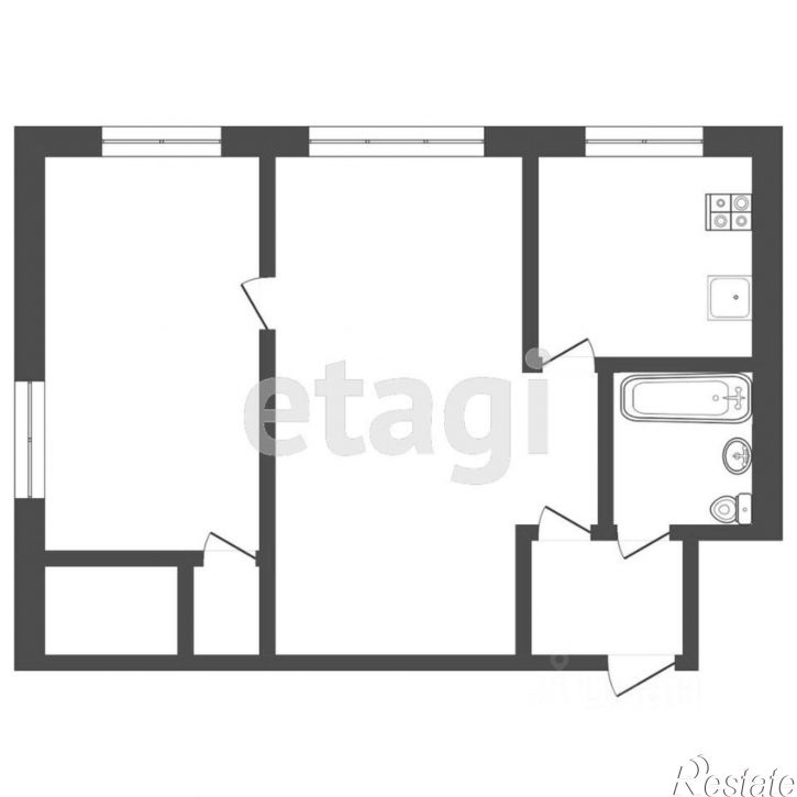 2-комн квартира ул Громова, 11 3,  д. 11 3,  к. 3