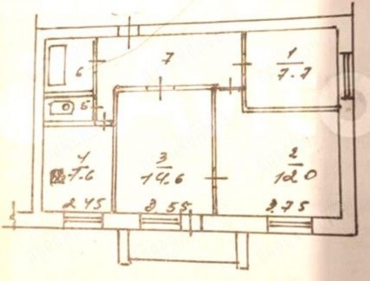3-комн квартира Чайковского пр-кт, 44к3