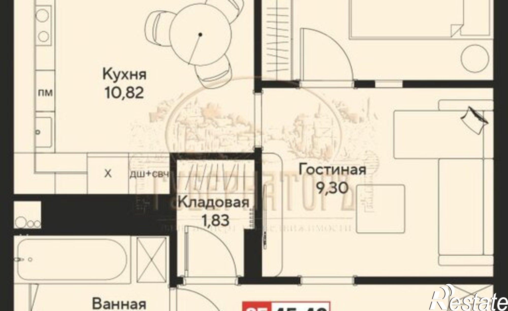 Купить квартиру за 5 132 940 рублей на ул Оснабрюкская, 22