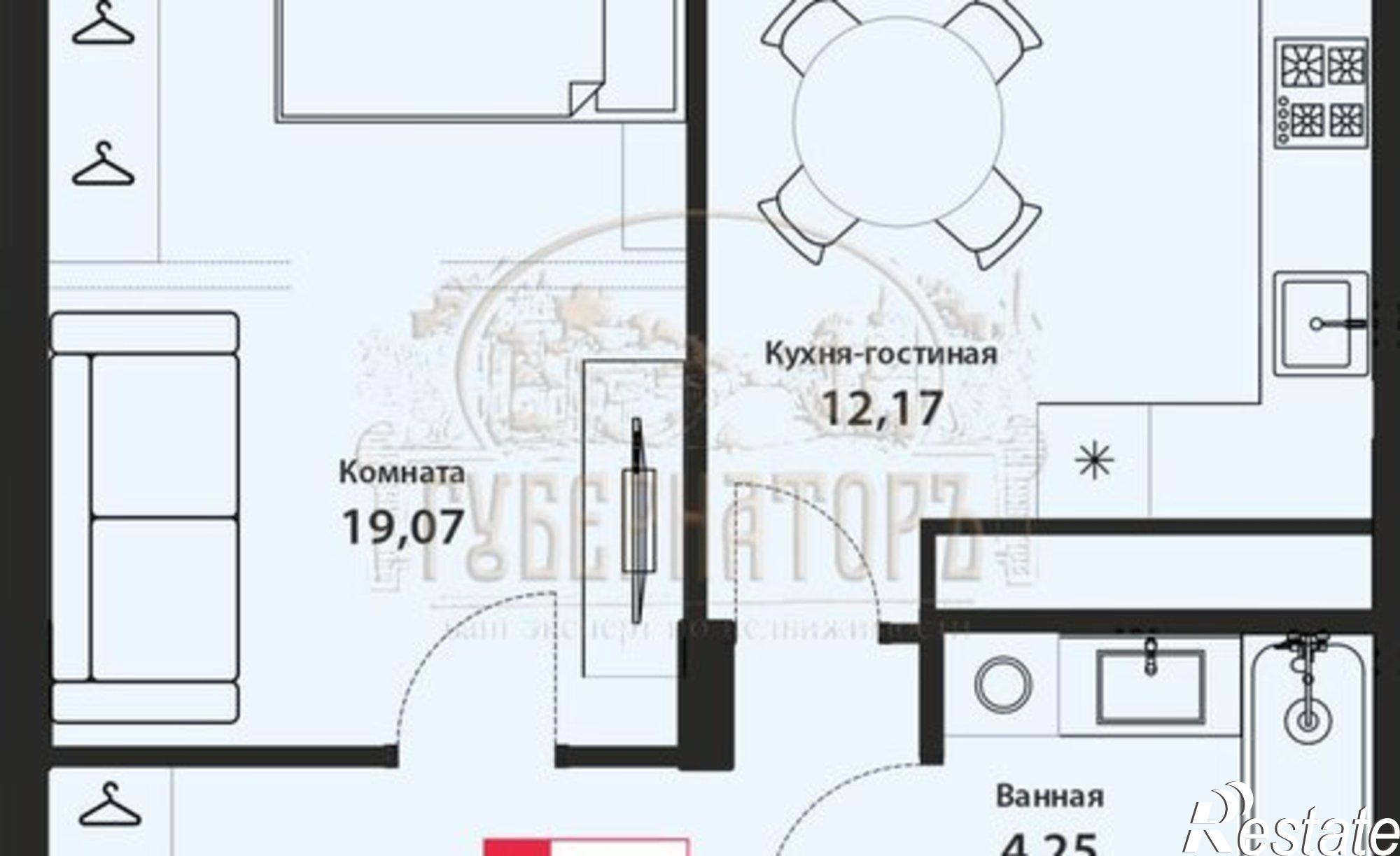 Купить квартиру за 4 934 840 рублей на ул Оснабрюкская, 22