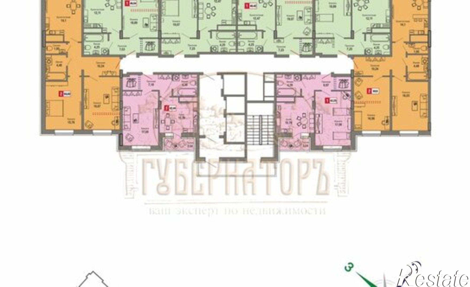 Купить квартиру за 5 132 940 рублей на ул Оснабрюкская, 22