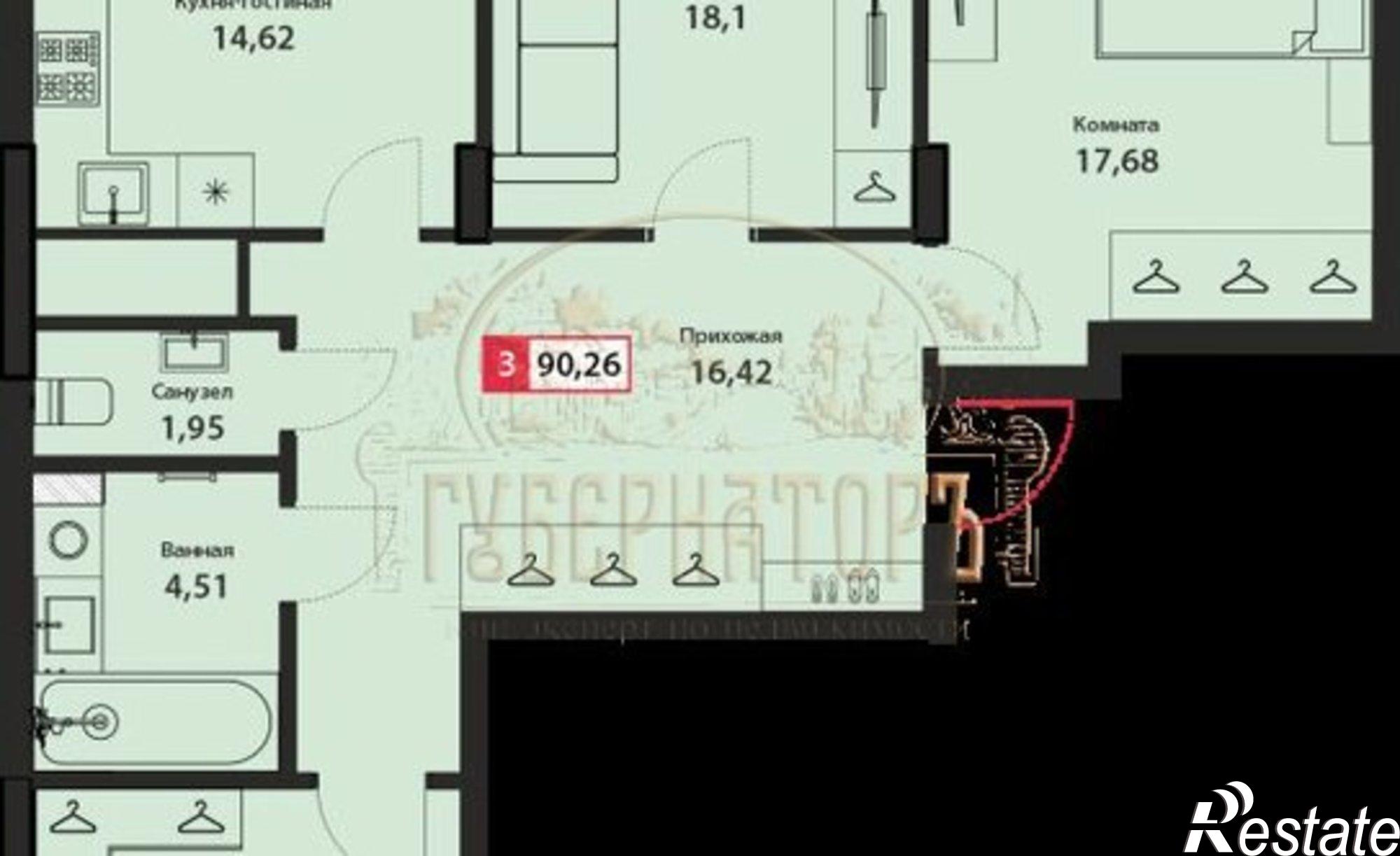 Купить квартиру за 9 206 520 рублей на ул Оснабрюкская, 22