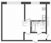 2-комн, 43кв м, этаж 4/5 улица Фадеева, 35