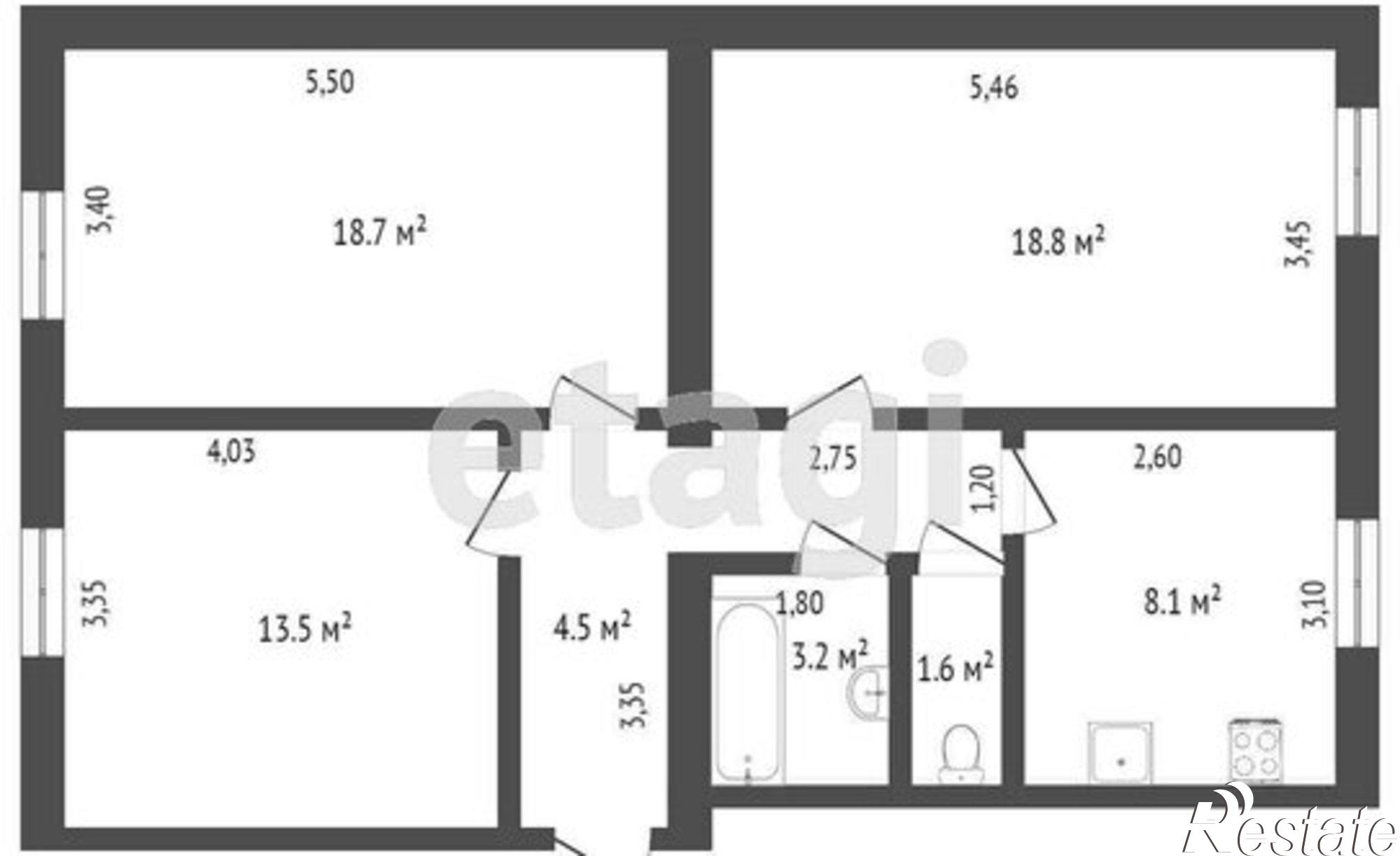 Купить квартиру за 6 453 000 рублей на пр-кт Ленина, 43а