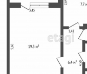 1-комн, 39кв м, этаж 3/12 б-р Гусева, 38