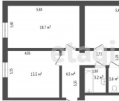 3-комн, 77кв м, этаж 2/5 пр-кт Ленина, 43а