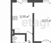 1-комн, 53кв м, этаж 4/16 улица Склизкова, 116 к3