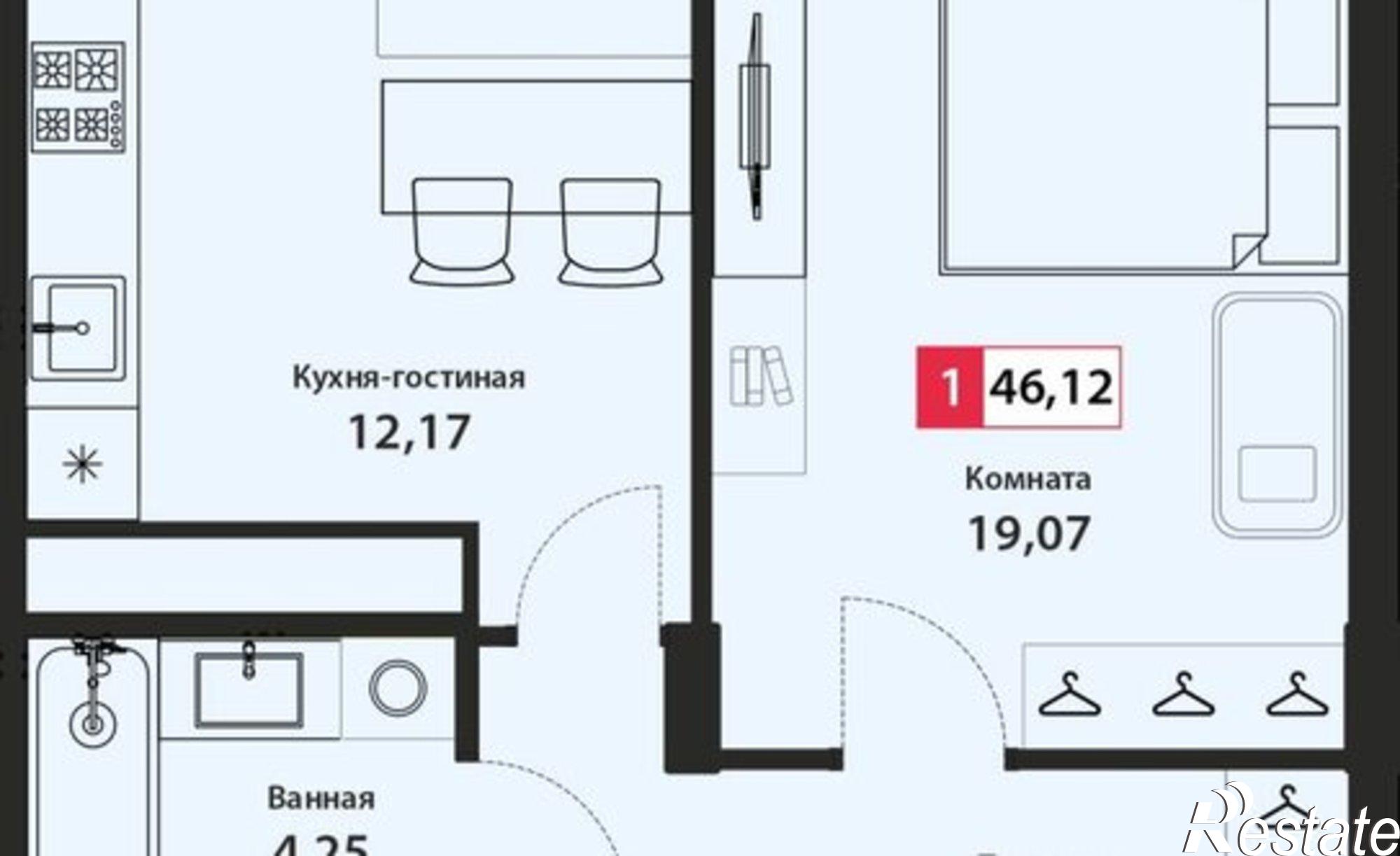 Купить квартиру за 4 934 840 рублей на ул Оснабрюкская, 22
