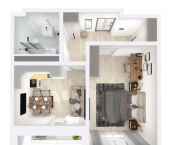 1-комн, 46.76 кв м, этаж 9/22 Оснабрюкская ул, 22/1