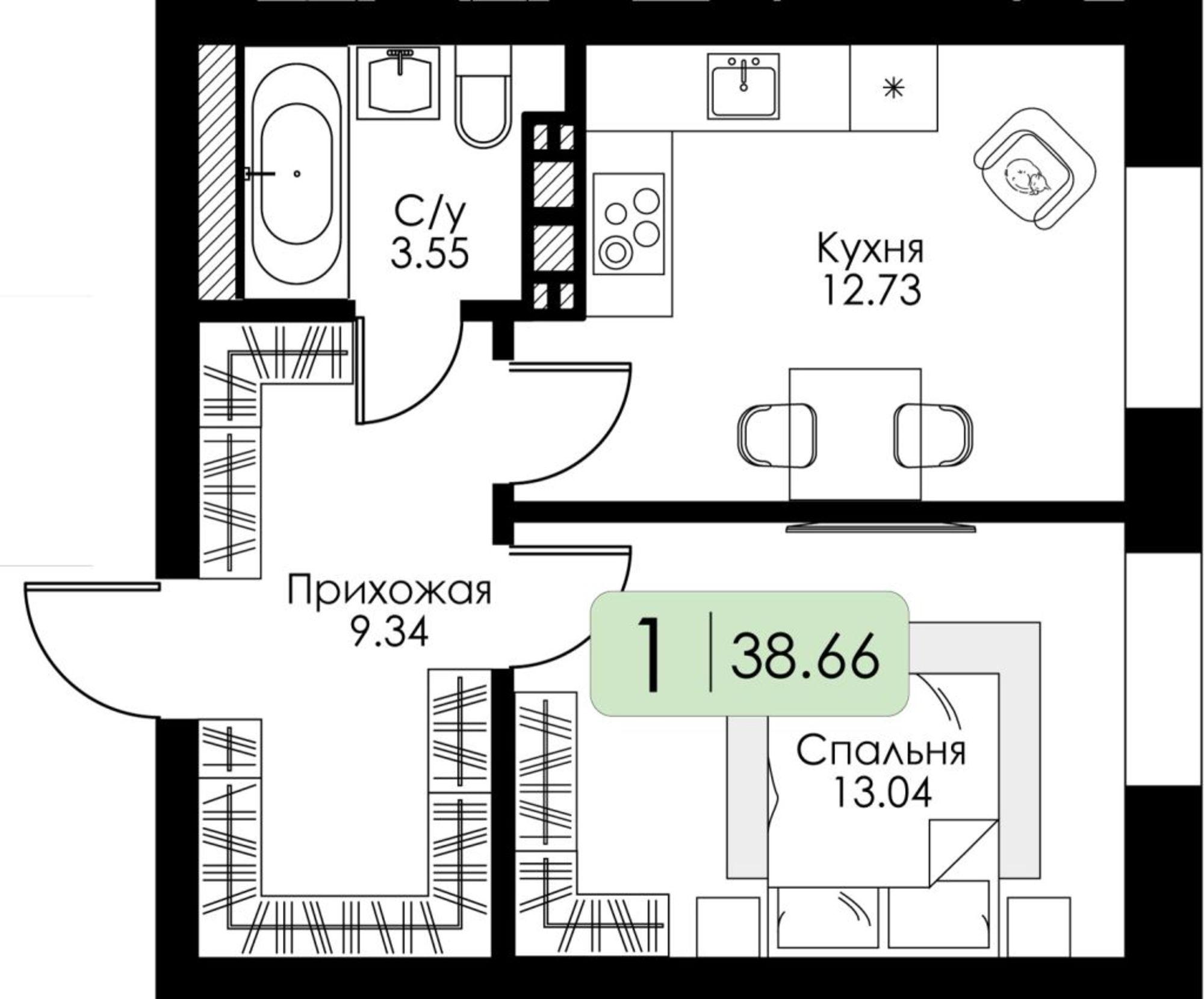 Купить квартиру за 4 443 970 рублей на Коминтерна ул, 95К