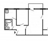 3-комн, 57кв м, этаж 3/5 Шмидта б-р, 45