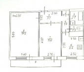 2-комн, 48.5кв м, этаж 1/5 Веселова ул, 29