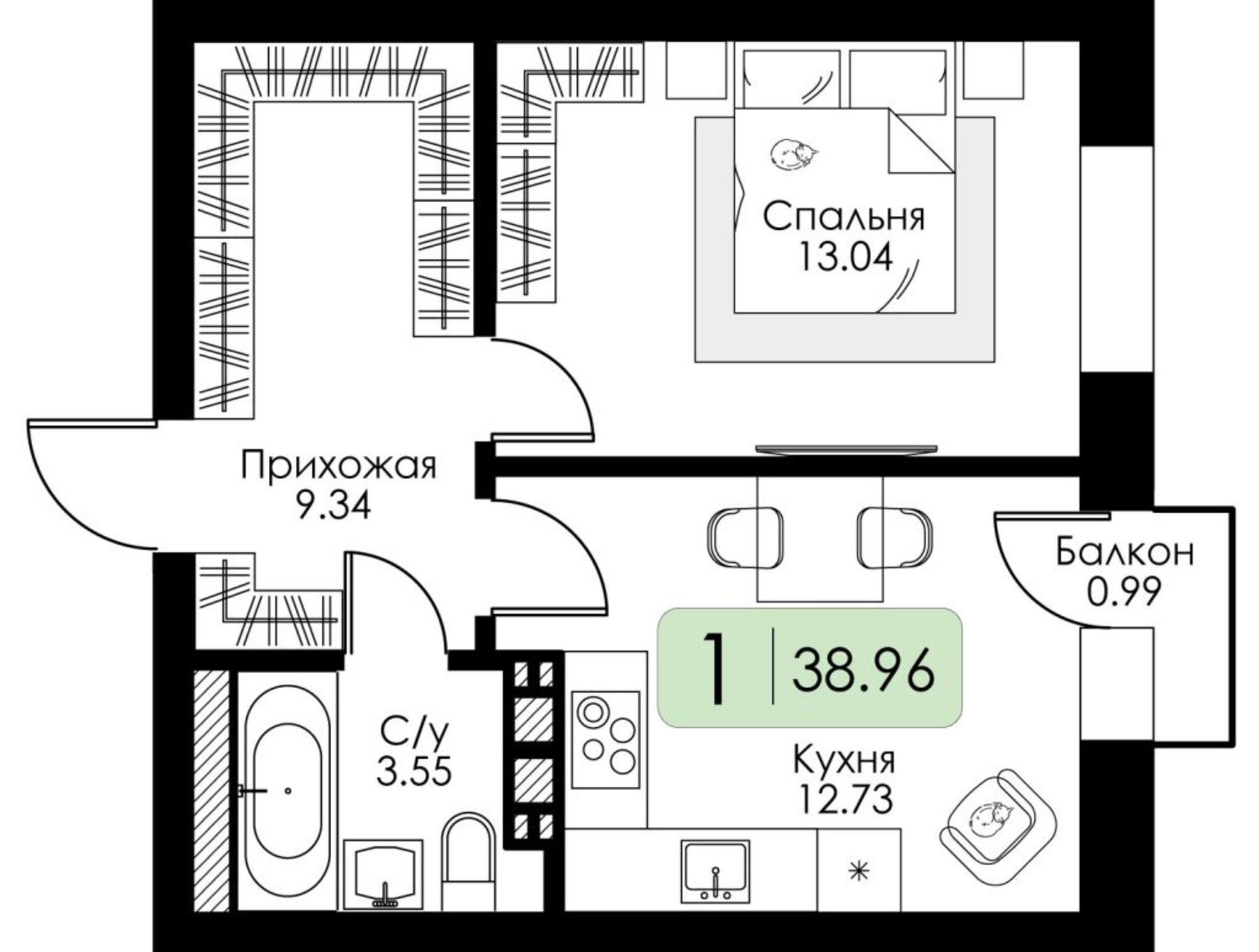 Купить квартиру за 4 580 240 рублей на Коминтерна ул, 95К