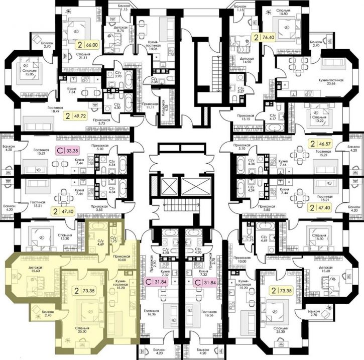 2-комн квартира в новом доме Коминтерна ул, 95К