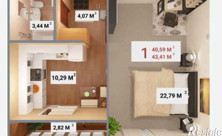 2-комн квартира бульвар Гусева, 57