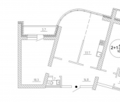 2-комн, 105кв м, этаж 2/12 ул Спартака, 2