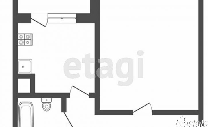 1-комн квартира ул Левитана, 58 1,  д. 58 1,  к. 1
