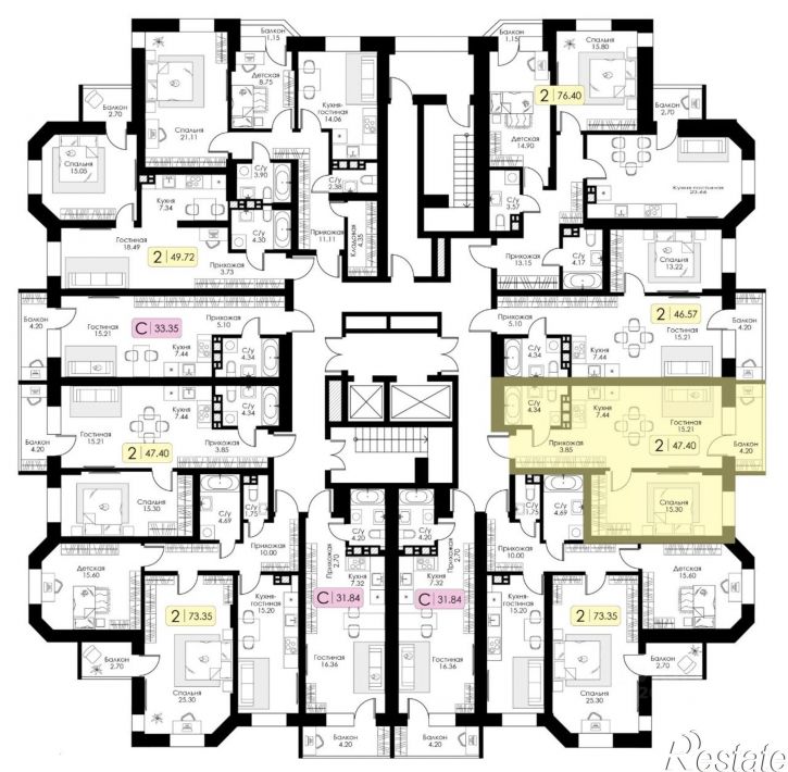2-комн квартира в новом доме улица Коминтерна, 91 к2,  д. 91 к2