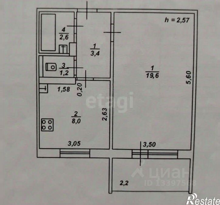 1-комн квартира Петербургское шоссе, 97,  д. 97