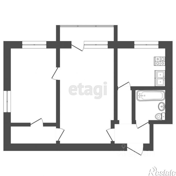 2-комн квартира улица Орджоникидзе, 43 к1,  д. 43 к1