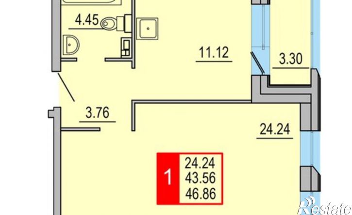 1-комн квартира в новом доме Петербургское шоссе, 13к2