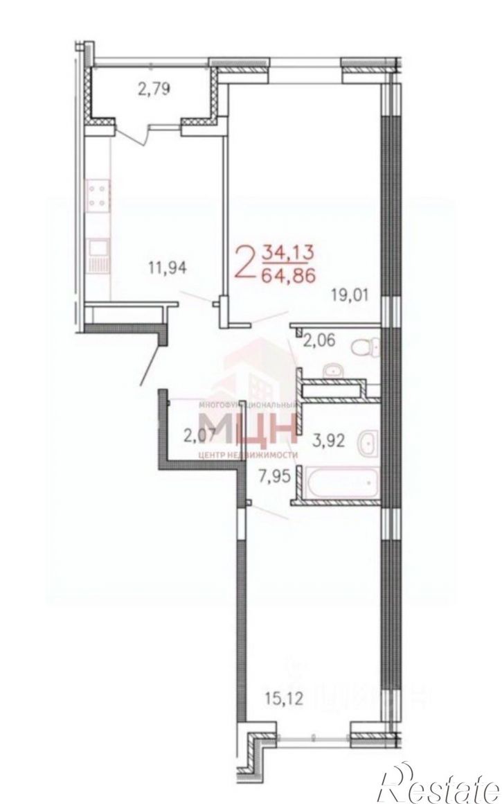 2-комн квартира ул Планерная, 8,  д. 8