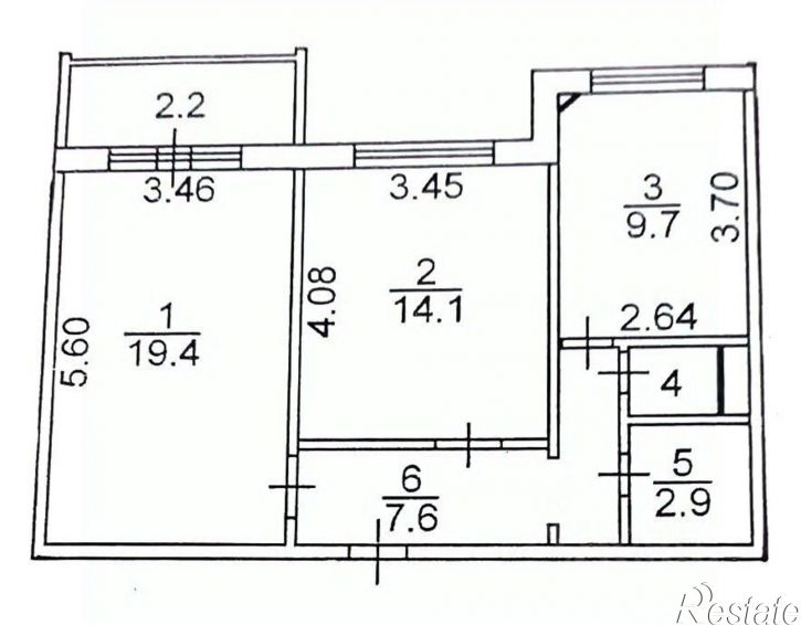 2-комн квартира ул Виноградова, 3,  д. 3