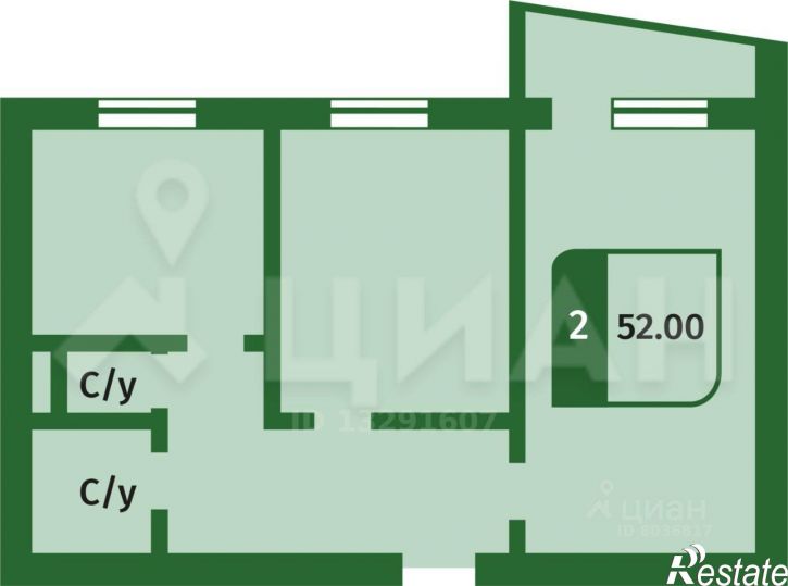 2-комн квартира ул Артюхиной, 24 5,  д. 24 5,  к. 5