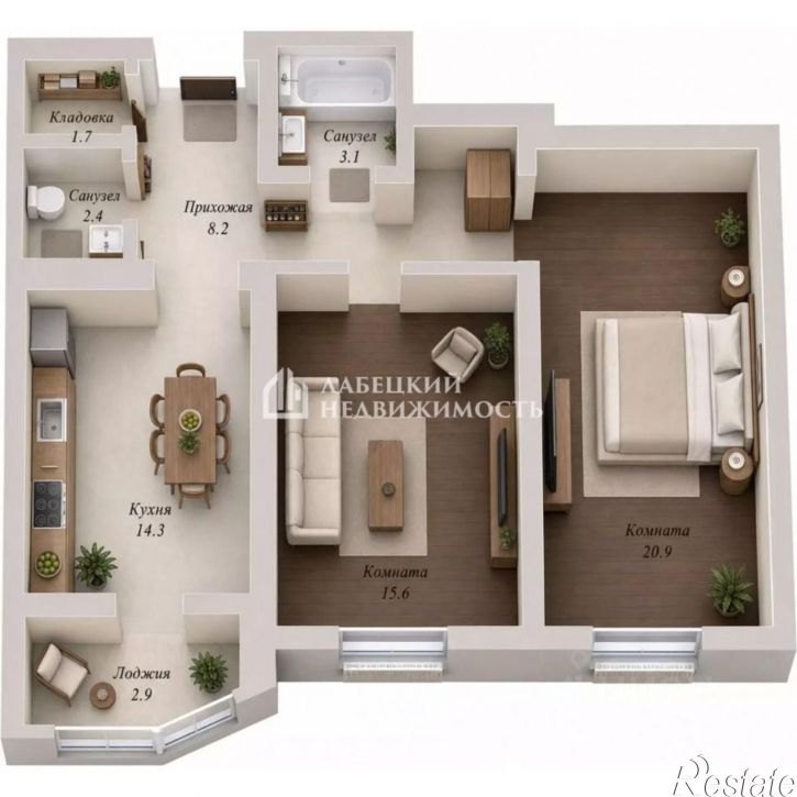 2-комн квартира ул Спартака, 2,  д. 2