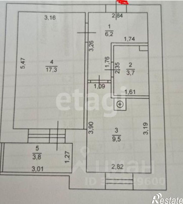 1-комн квартира ул Михаила Румянцева, 38 1,  д. 38 1,  к. 1