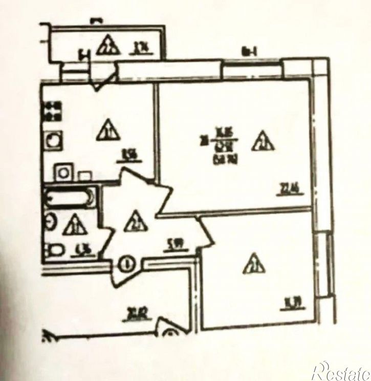 2-комн квартира Петербургское шоссе, 49 1,  д. 49 1,  к. 1
