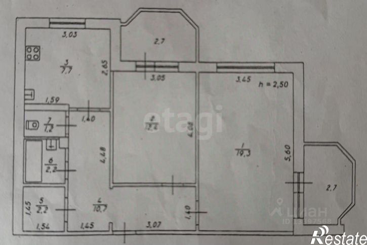 2-комн квартира б-р Гусева, 38,  д. 38