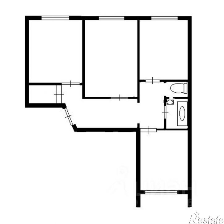 3-комн квартира Зеленый пр-д, 45 10,  д. 45 10,  к. 10