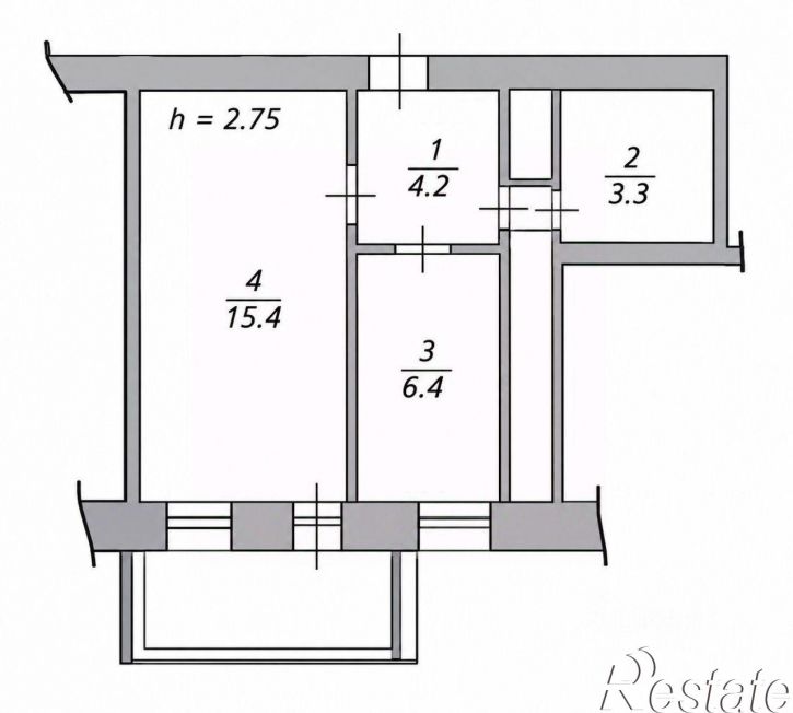 1-комн квартира улица Коробкова, 17,  д. 17