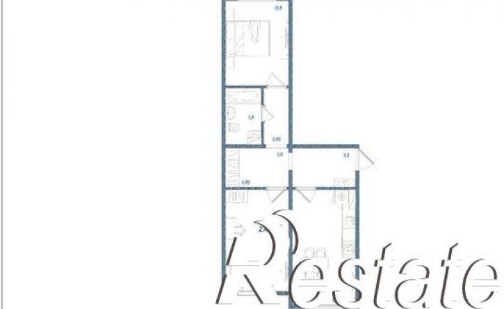 2-комн квартира улица Левитана, 93А,  д. 93А