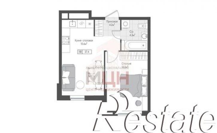 1-комн квартира улица Левитана, 93А,  д. 93А